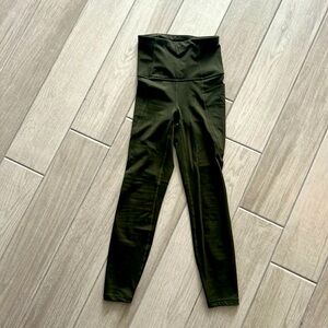 Olive green high waisted leggings